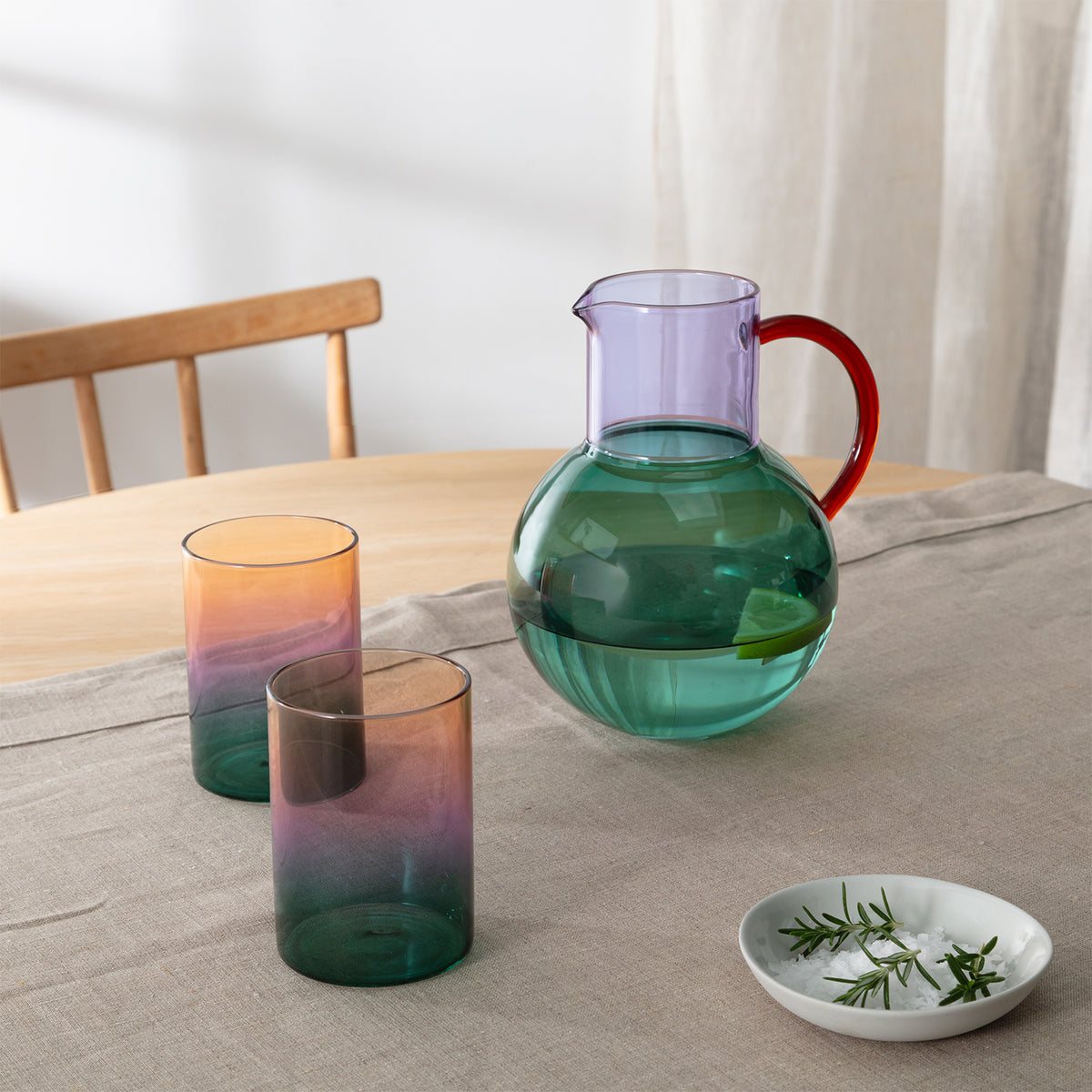 PABLO Gradient Glasses 3 tone | Green & Lilac
