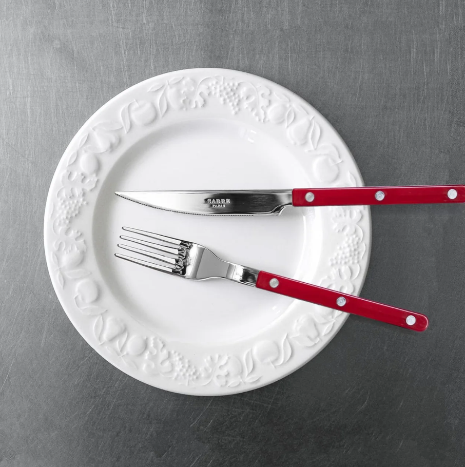 24 pieces cutlery set BISTROT Burgundy