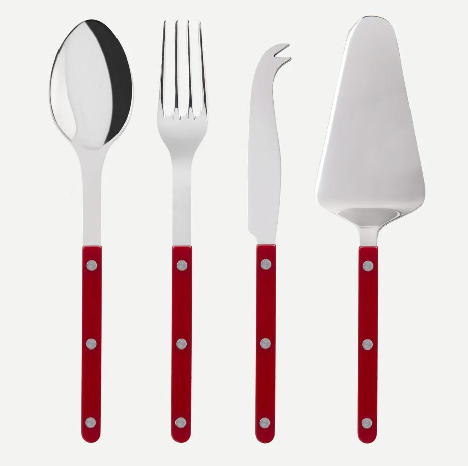Set of 4 must-have serving pieces BISTROT Burgundy