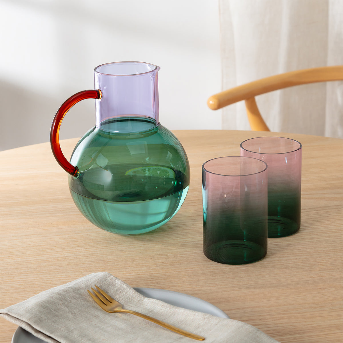 PABLO Gradient Glasses 2 tone | Green & Lilac