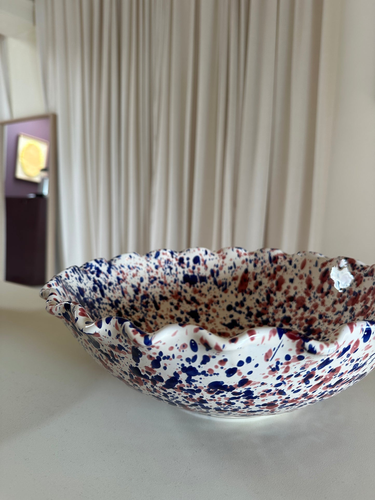 Large Wavy Serving Bowl