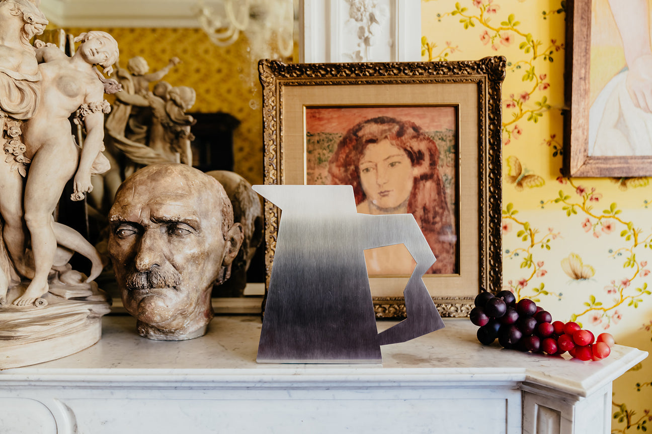 PITCHER Vase Mural Object | Silver