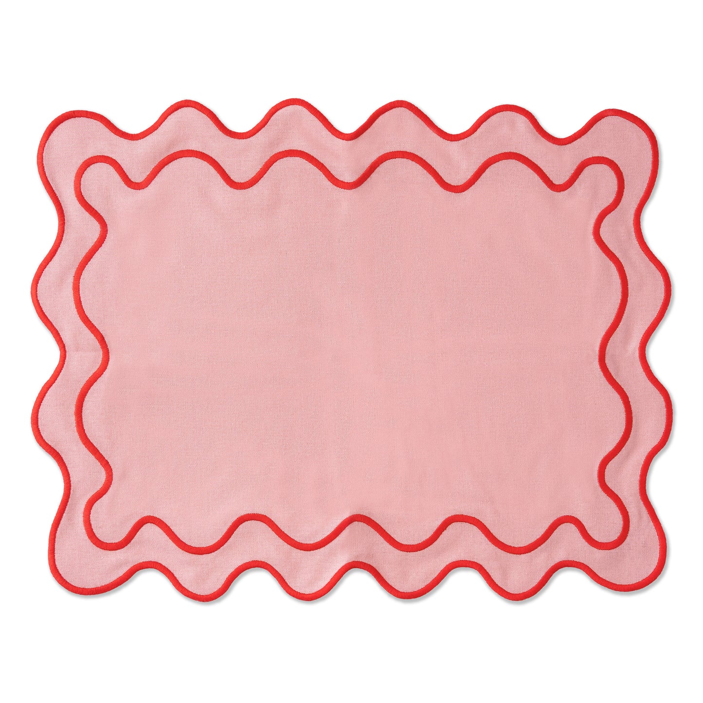 WAVY Placemats | Rose & Red
