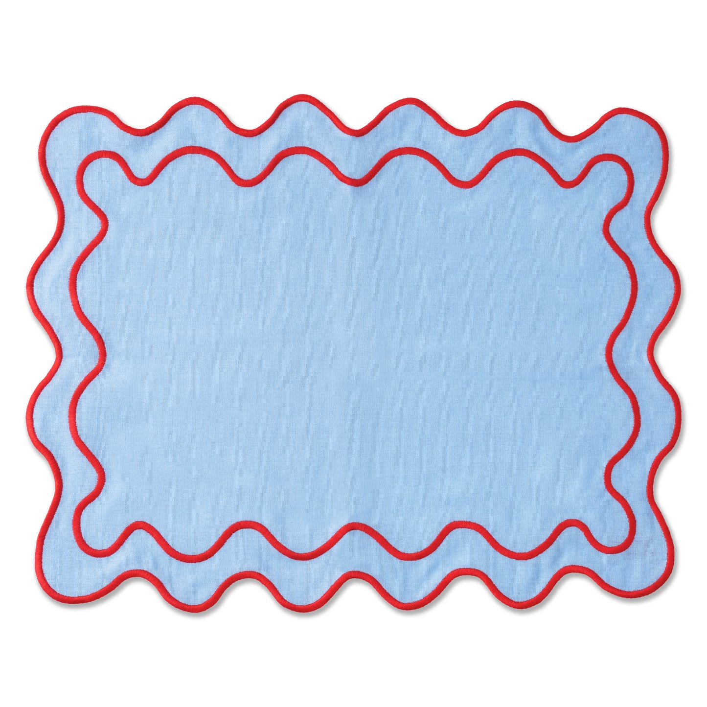 WAVY Placemats | Blue & Red