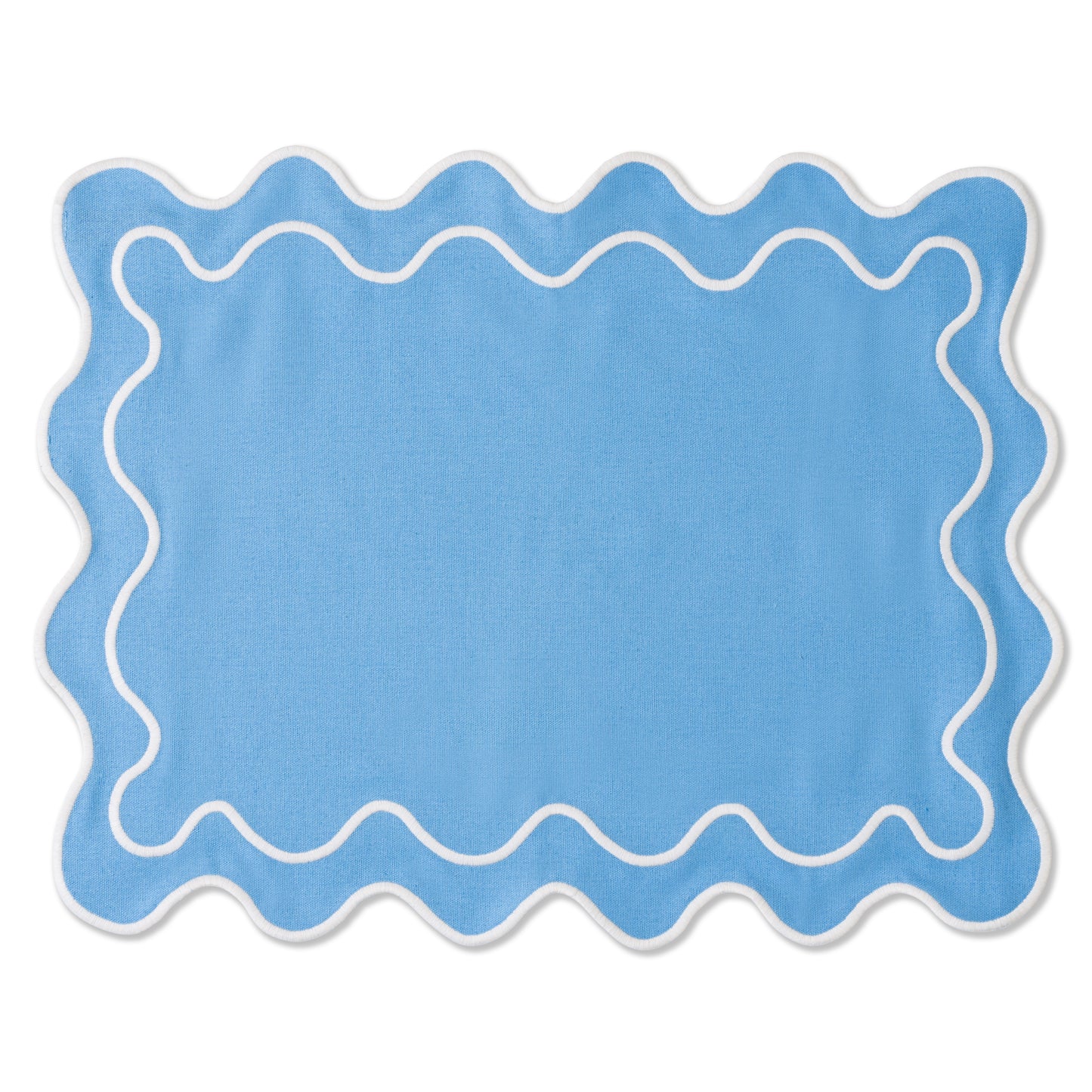 WAVY Placemats | Blue & White