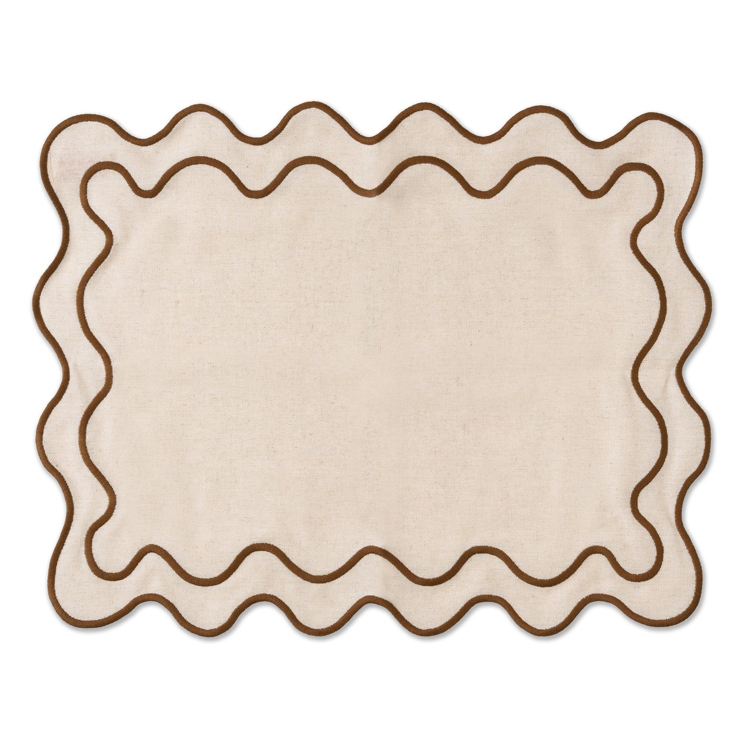 WAVY Placemats | Beige & Brown