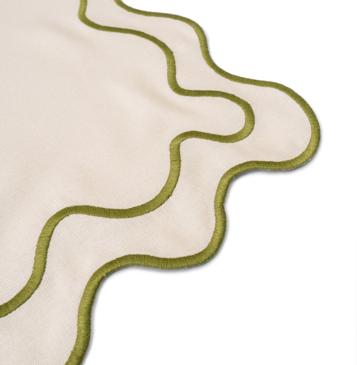 WAVY Placemats | Beige & Green