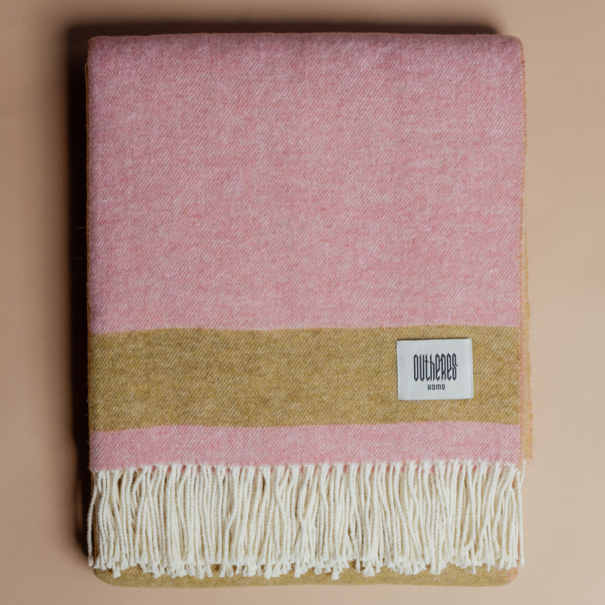 Blanket PINK & OLIVE