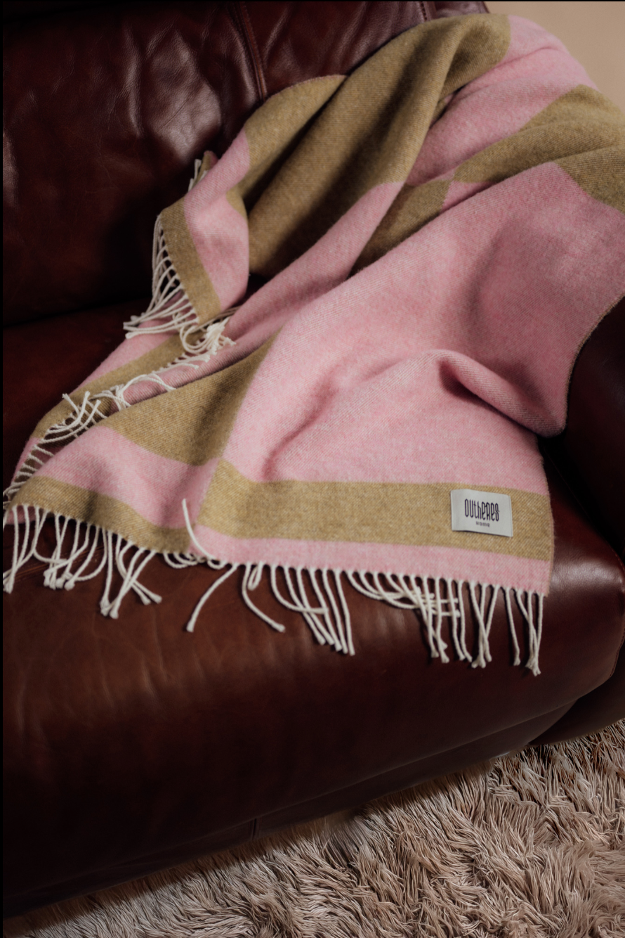 Blanket PINK & OLIVE
