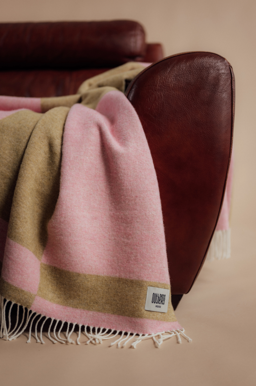 Blanket PINK & OLIVE
