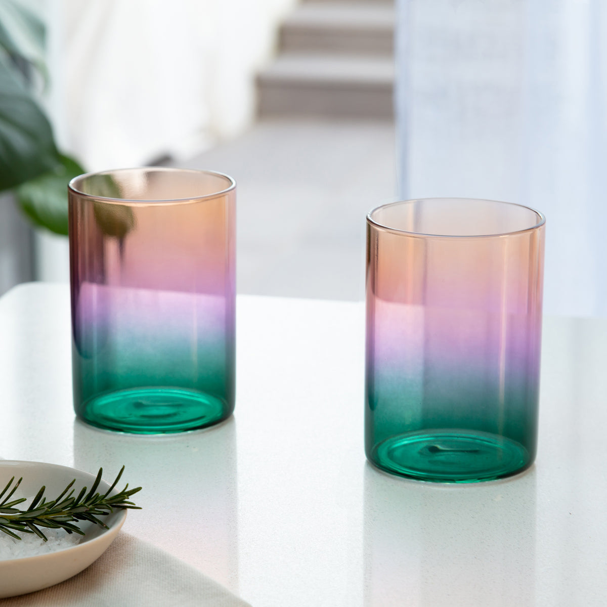 PABLO Gradient Glasses 3 tone | Green & Lilac