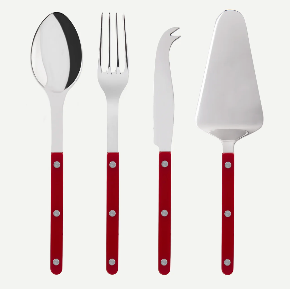 Set of 4 must-have serving pieces BISTRO Burgundy