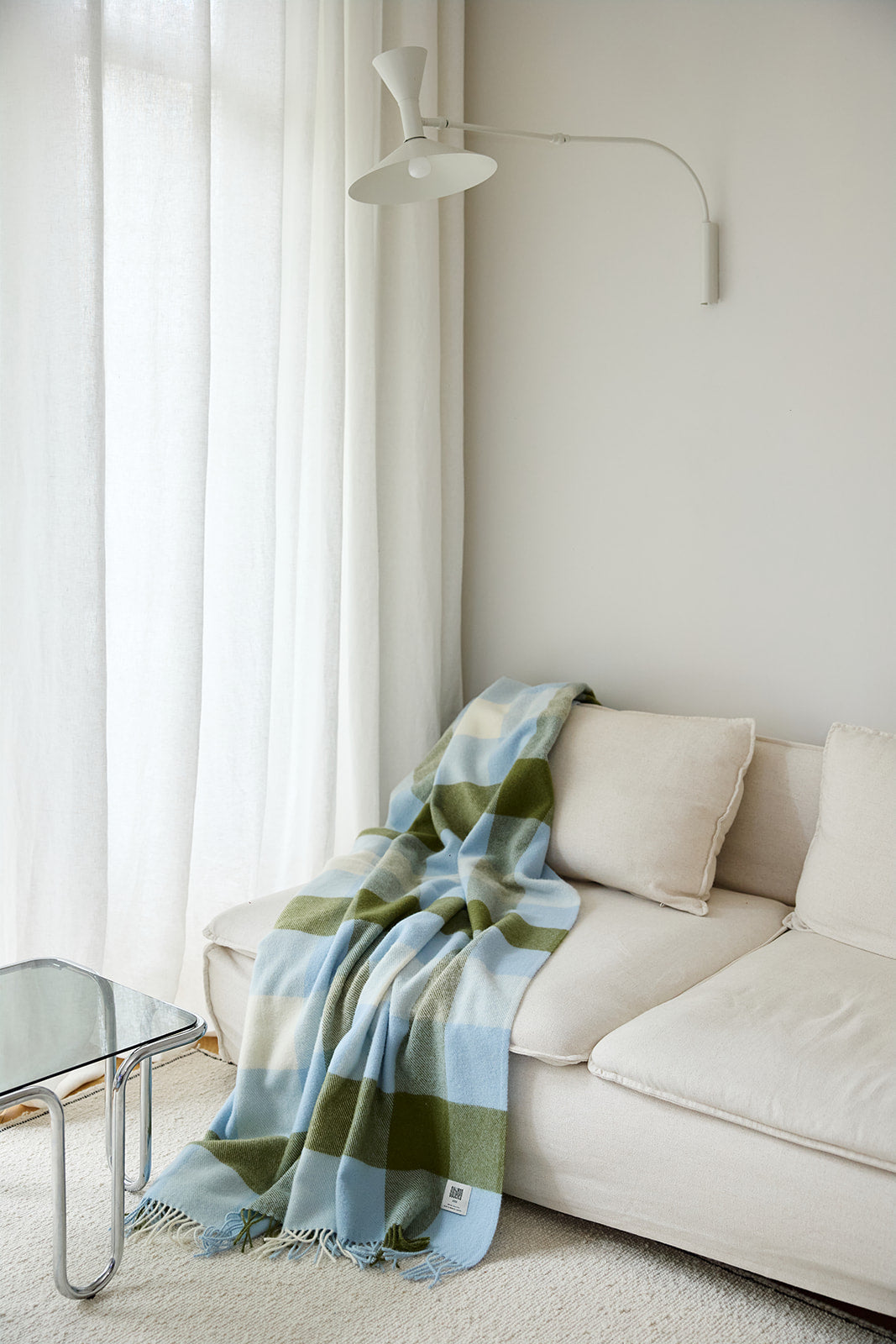 Wool Blanket BLUE & GREEN