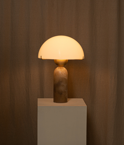 Table Lamp PEONO | Tobacco Alabaster