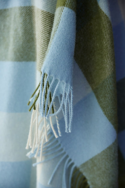 Wool Blanket BLUE & GREEN