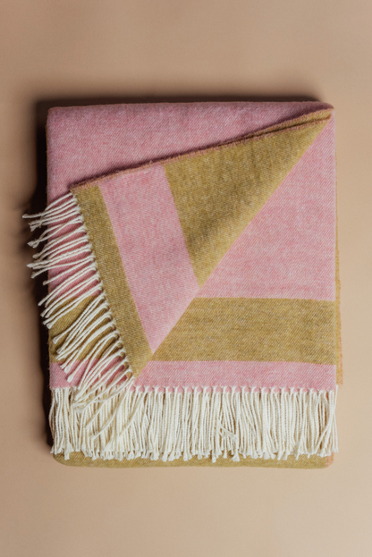 Blanket  PINK & OLIVE