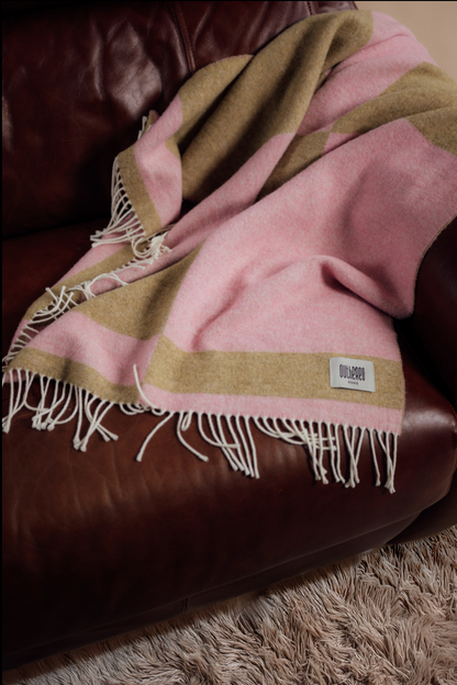 Blanket  PINK & OLIVE